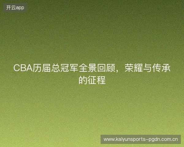 CBA历届总冠军全景回顾，荣耀与传承的征程